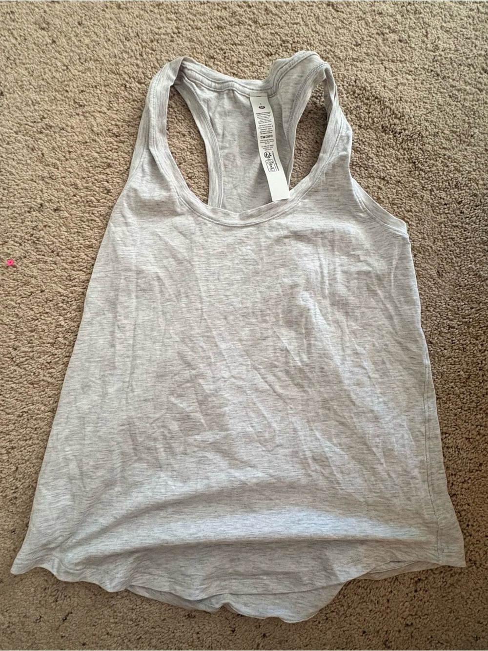 lululemon athletica Light Gray Racerback Tank